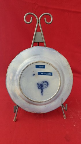 Antique 1850’s John Wedgwood Chapoo Flow Blue 8 1/4” Plate - Picture 2 of 4