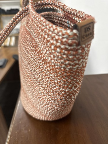 Handmade Beach Bag/Daily HandBag ,Dingley Braided Basket Double Handles - Picture 7 of 8