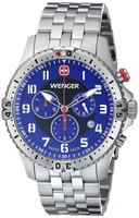 Wenger Squadron Chrono Men's Quartz Watch With Blue Dial Analogue Display And... Wenger Squadron Chrono Men's Quartz Watch With Blue Dial Analogue Display And...