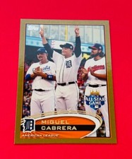 2012 Topps Gold Parallel #US246 Miguel Cabrera #/2012 - Tigers Miggy Stud Legend