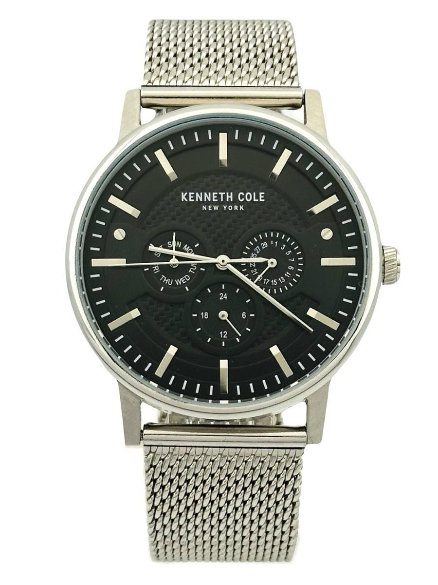 Kenneth Cole Men's KC15203003 Multifunction Stainless Steel Mesh