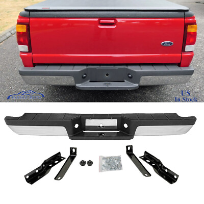 Stepside Ranger Rear Bumper Chrome Rear Step Bumper Assembly For 1993-2011 Ford Ranger Styleside ...