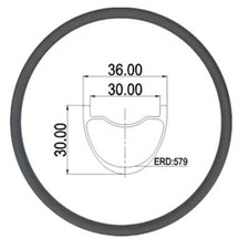 29er Asymmetric MTB Bicycle Carbon Rim UD Mat...