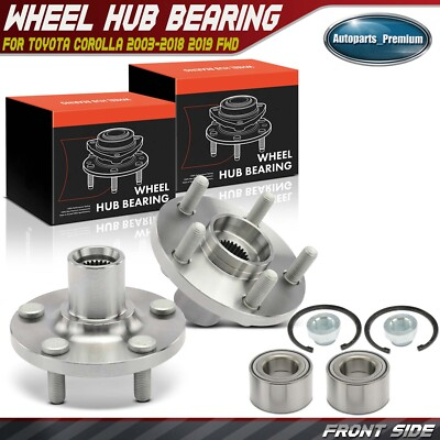 #ad 2pcs Front Left amp; Right Wheel Hub Bearing Assembly for Toyota Corolla 03 19 FWD $76.48