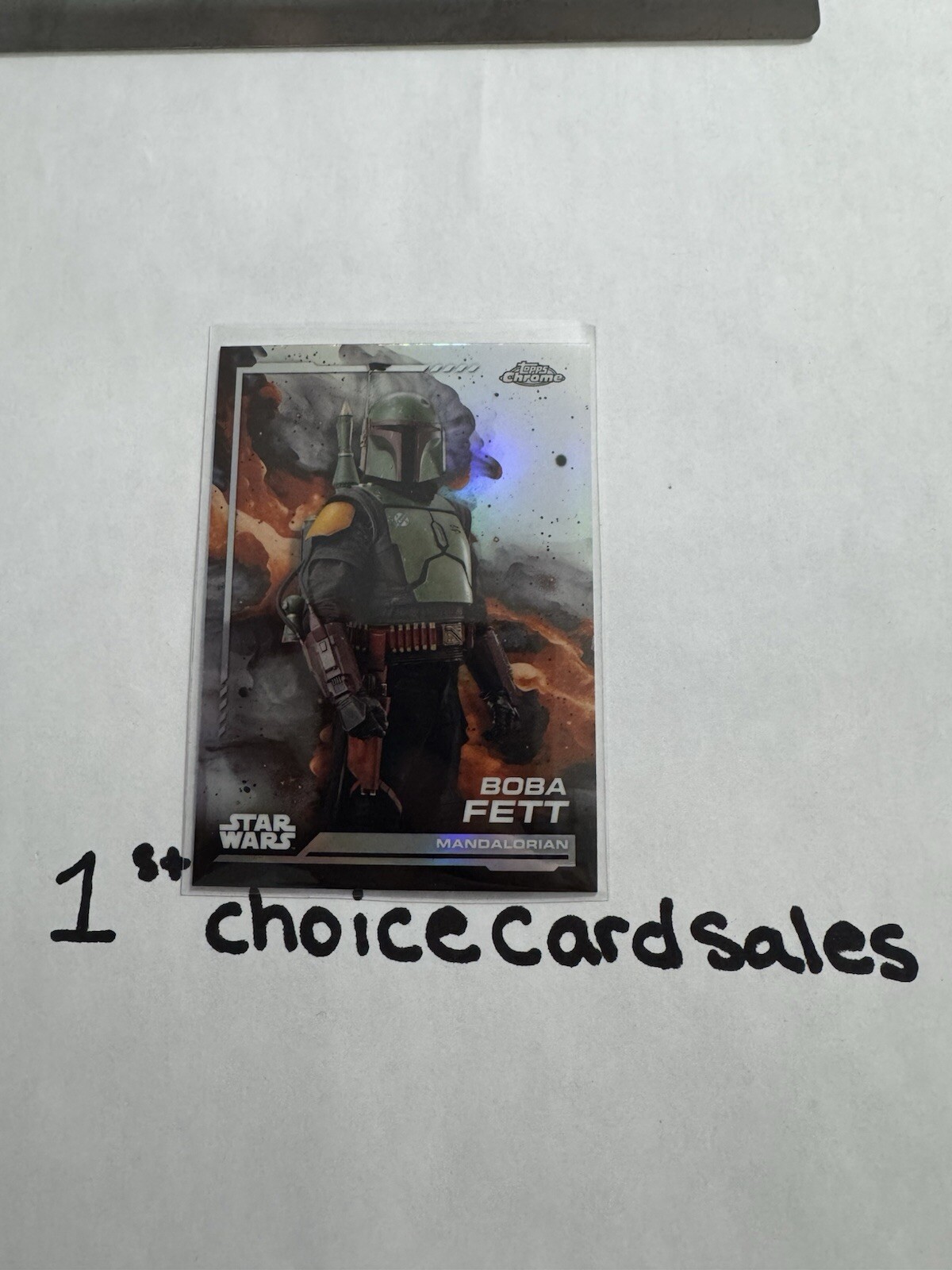 Boba Fett 2024 Topps Chrome Star Wars Rainbow Refractors #19 Mandalorian