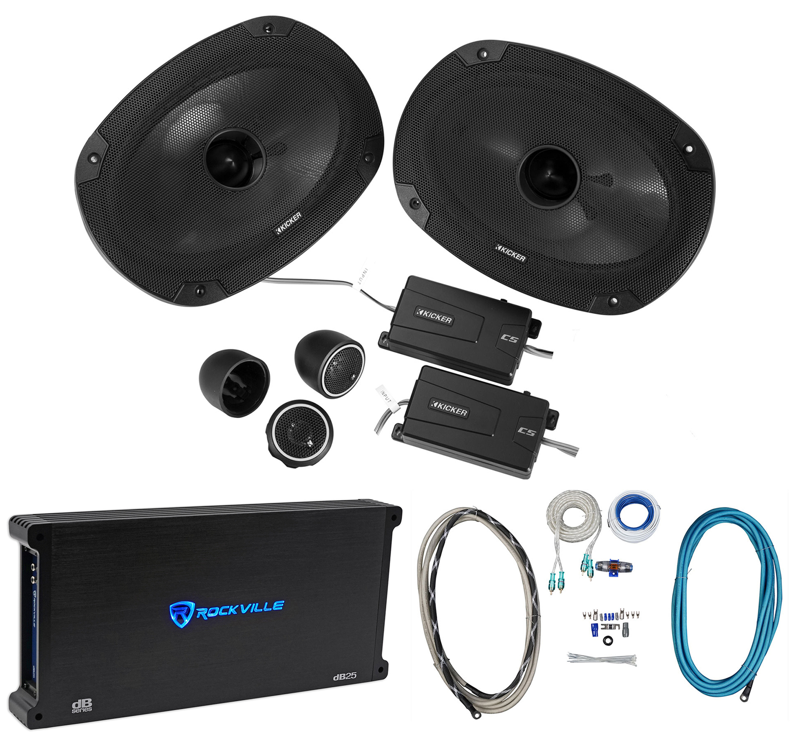 Автомобильные компонентные колонки KICKER 46CSS694 6x9 мощностью 900 Вт CSS692-канальный усилитель провода