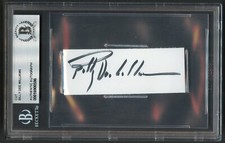 Billy Dee Williams signed autograph 1x2.5 Cut Actor Novelist Painter BAS Slabbed