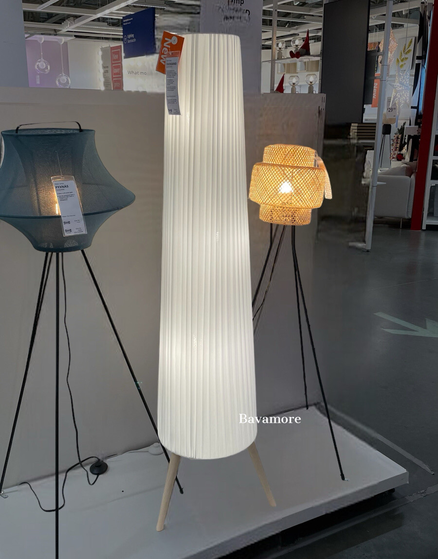 極美品！IKEA ÖKENSAND オーケンサンド ホワイト フロアスタンド ÖKENSAND オーケンサンド フロアランプ, ビーチ/ホワイト - IKEA