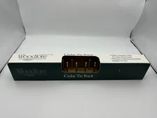 Woodlore Accessory Mate Tie Belt Rack Organizer Cedar Wood 24 Hook 18” Long