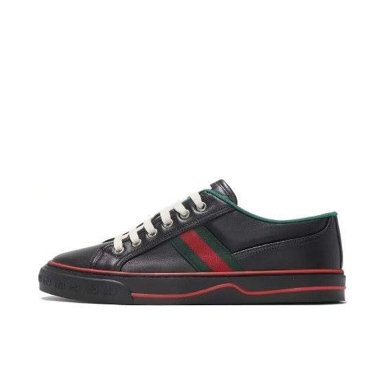Gucci Tennis 1977 Leather Casual Fashion Sneakers Men's Black 643485 17L10 1060