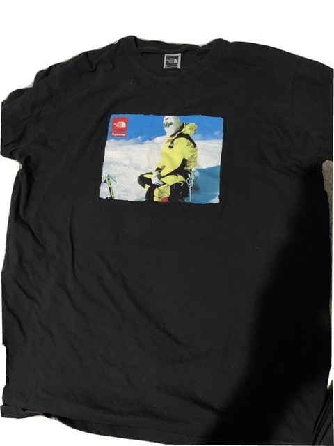 supreme the north face photo tee black