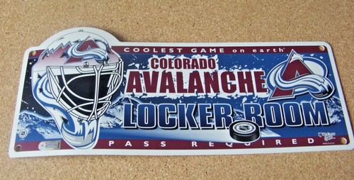 Colorado Avalanche Locker Room plastic sign 19" x 8.25" Coolest Game on earth - Picture 5 of 10