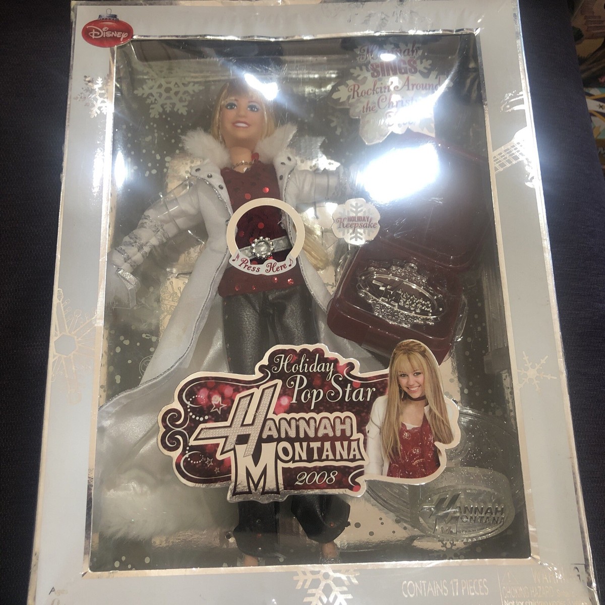 Hannah Montana Disney Holiday Pop Star Doll 2008 - New In The Box