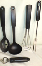 Heat Resistant Slotted Black Spoon Ladle Serving Fork Whipper bottle opener