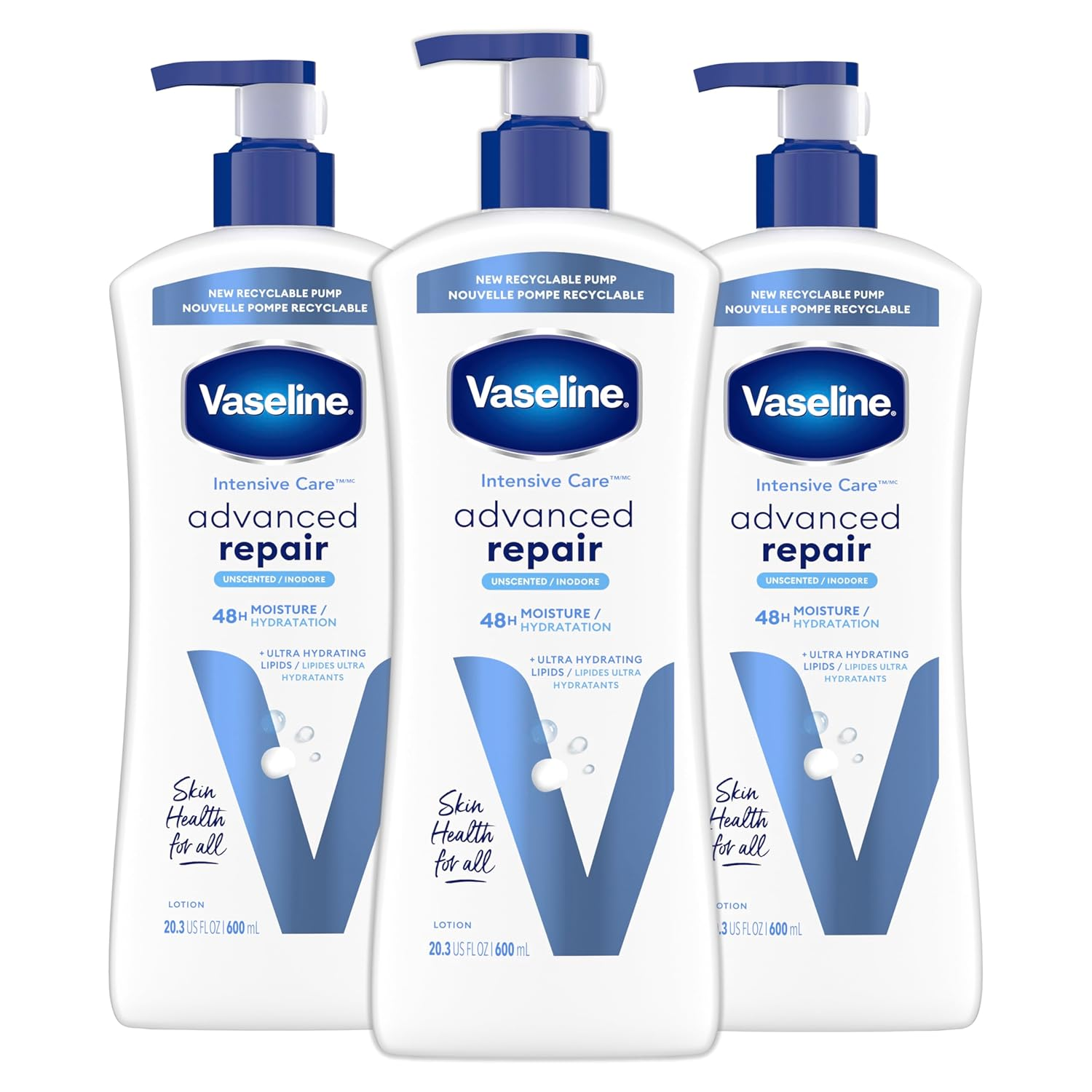 Vaseline Intensive Care Unscented Advanced Repair Ultra-Hydrating Body Lotion