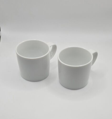 Crate & Barrel White Espresso Cups Set Of 2 Tea Coffee Modern Sri Lanka