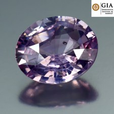 GIA Certified 1.55 ct Oval 8 x 7 mm Sri Lanka Unheated Pinkish Purple Sapphire