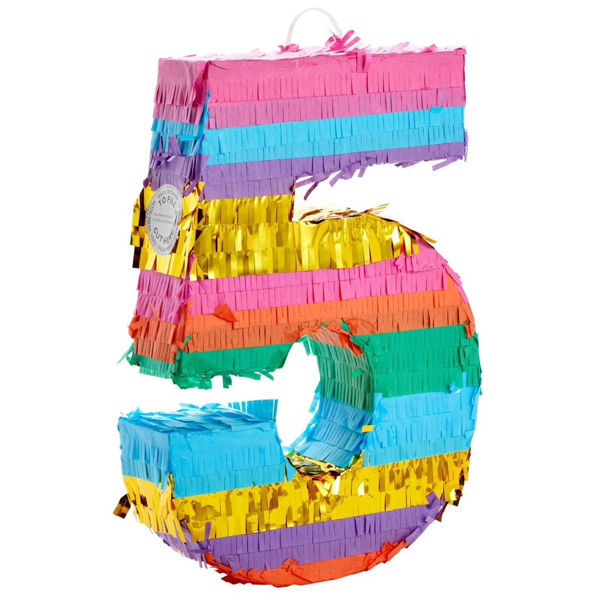 Pinata Number 1, Floral 1st Birthday Party Supplies (16.5 x 11 x 3