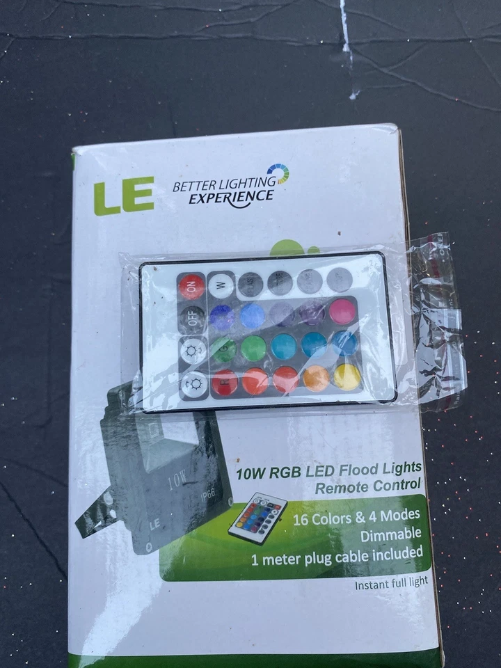 Luces de inundación LED RGB 10W que cambian de color foco exterior con control remoto Foto 2 de 4