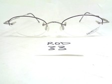 Vintage 90's ENJOY Eyeglasses E1717B Half Rimless Stainless Steel  ROD-33 