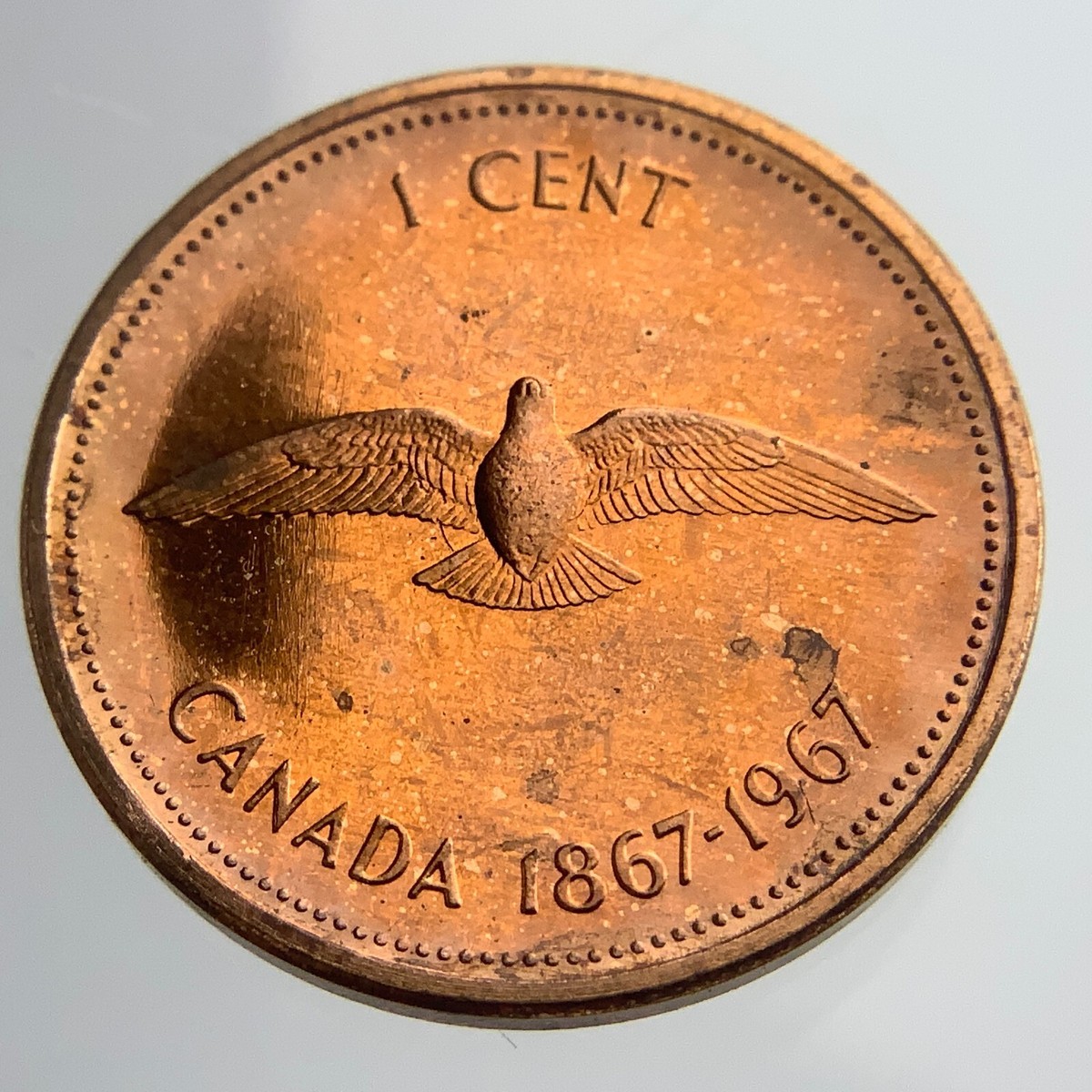 1867-1967 Canada One 1 Cent Penny KM# 65 Uncirculated Coin AA995