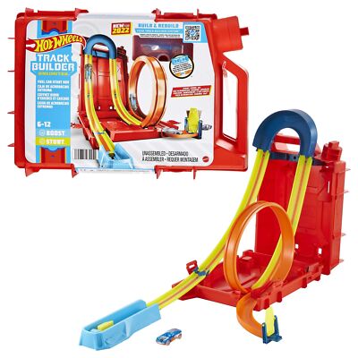 Toy Car Set Track Builder Unlimited Playset Fuel Can Stunt Box 14