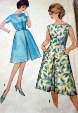 LOVELY VTG 1960s DRESS Sewing Pattern 12/32