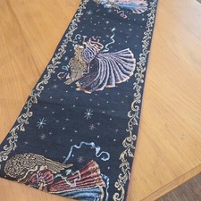 Christmas Angels Tapestry Table Runner 75" Long Holiday Christmas Nativity...