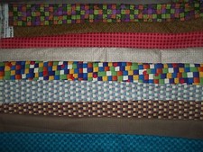 Printed CHECK checkerboard Plaid Cotton FABRIC U-Pick SEE INFO 1/2 yd BTHY