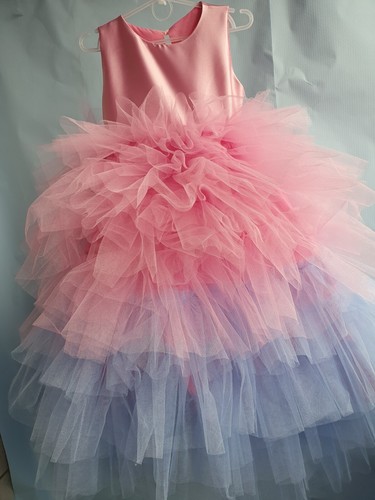 dress for a girl puffy elegant pink for a matinee - Picture 4 of 5