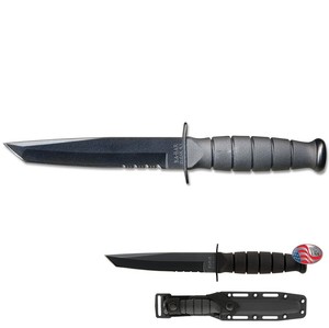 Ka Bar Knives Short Black Tanto Knife 5 ¼ 1095 Cro Van Carbon Steel Image Is Loading Ka Bar Knives Short Black Tanto Knife 5