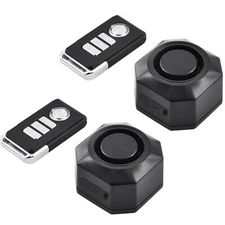 Bicycle Bike Alarm Lock Anti Theft USB Rechargeable Car Secure System Remote 2PK