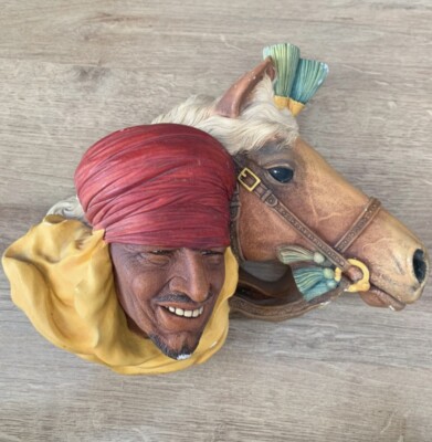 Bossons Kreidegeschirr Köpfe Plaketten Wandbehang Vintage Kunst - 