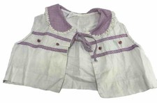 Vintage 1960s Toddler Honeysuckle Sears Roebuck Purple Gingham Swing Cardigan 6