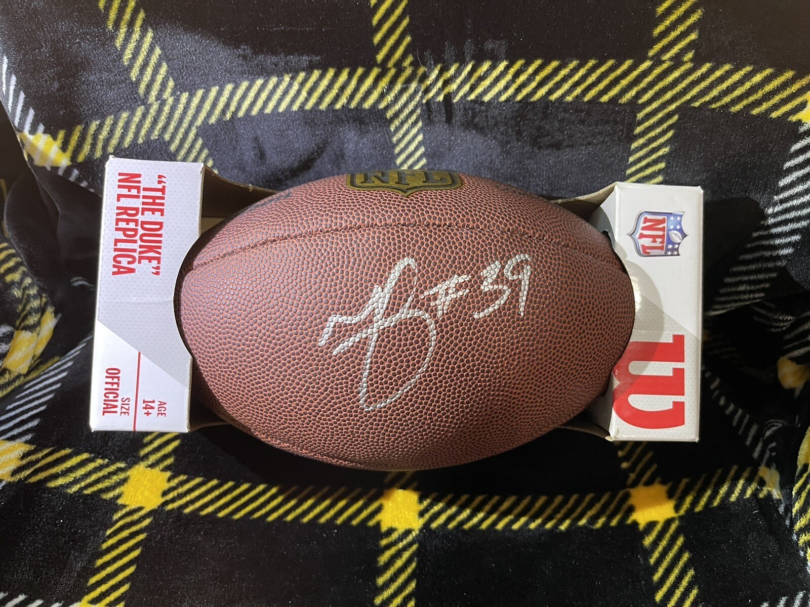 Minkah Fitzpatrick Autographed Signed Pittsburgh Steelers Duke Rep Football 