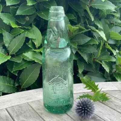 E.L & V. Newsome Blackpool 10oz Mineral Waters Codd Vintage Old Glass Bottle