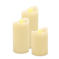 Led Kerze Warm Weiß 3Er Set - 10 / 12 / 15 Cm - Weihnachts Deko Timer Batterie