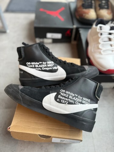 Used Nike X Off-White Blazer Mid Grim Reaper AA3832-001 size 10 SHIPS FAST - Picture 3 of 6