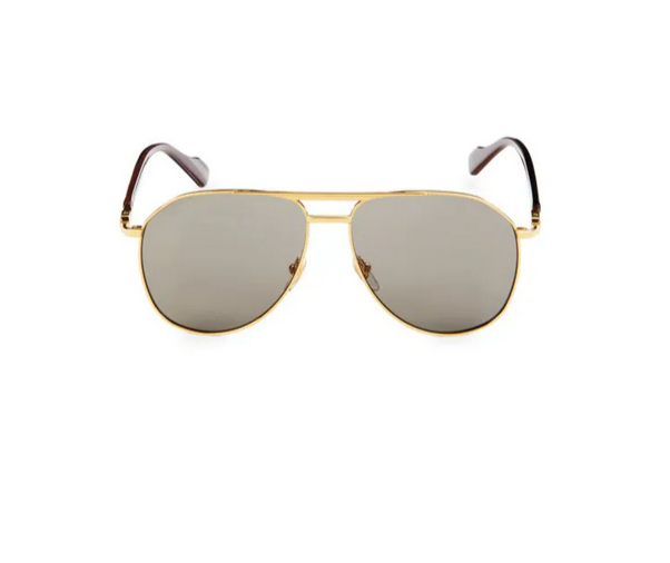 Gucci 59MM Aviator Sunglasses for Men in Gold Brown GG1220S-002-image