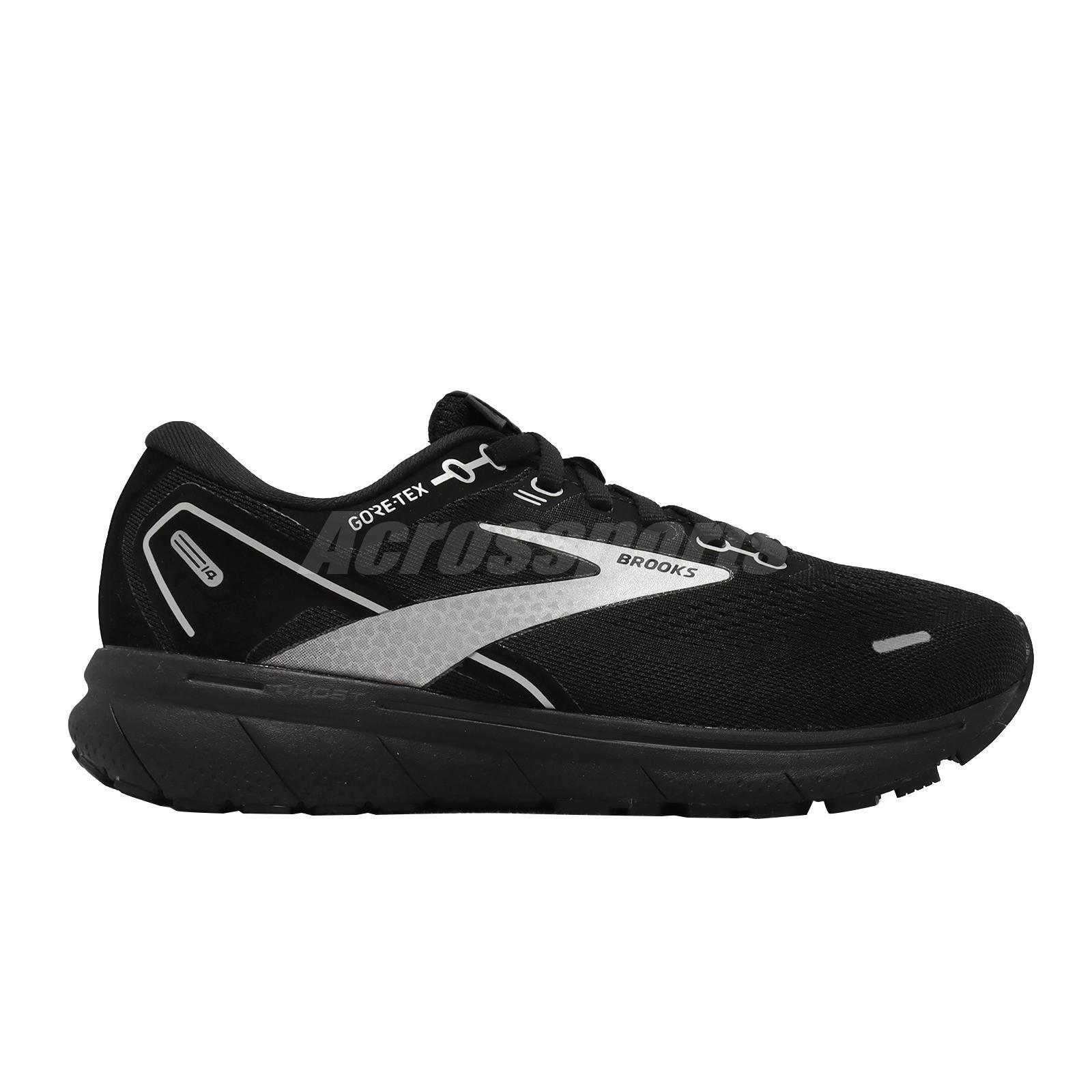 Brooks Ghost 14 GTX D Wide GoreTex Black Silver Women Running Shoe
