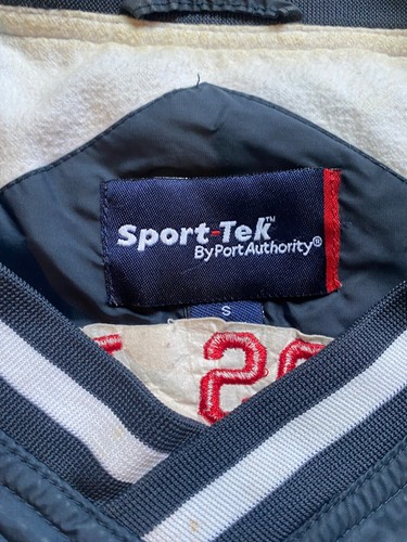 Vintage Style Pullover Jacket Mens Small Navy Windbreaker 2000s Baseball - Picture 5 of 7