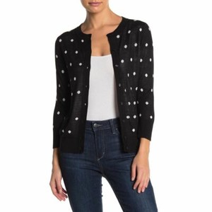 polka dot cardigan sweater