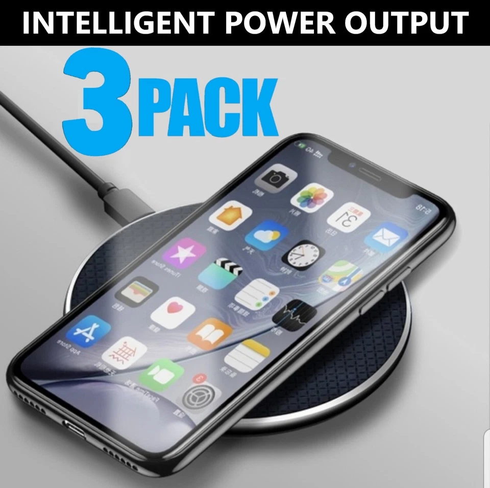 3 Pack Fast Charger Wireless Dock Cradle for iPhone X 11 12 13 Galaxy S9 S10 S20 - Image 4 of 4