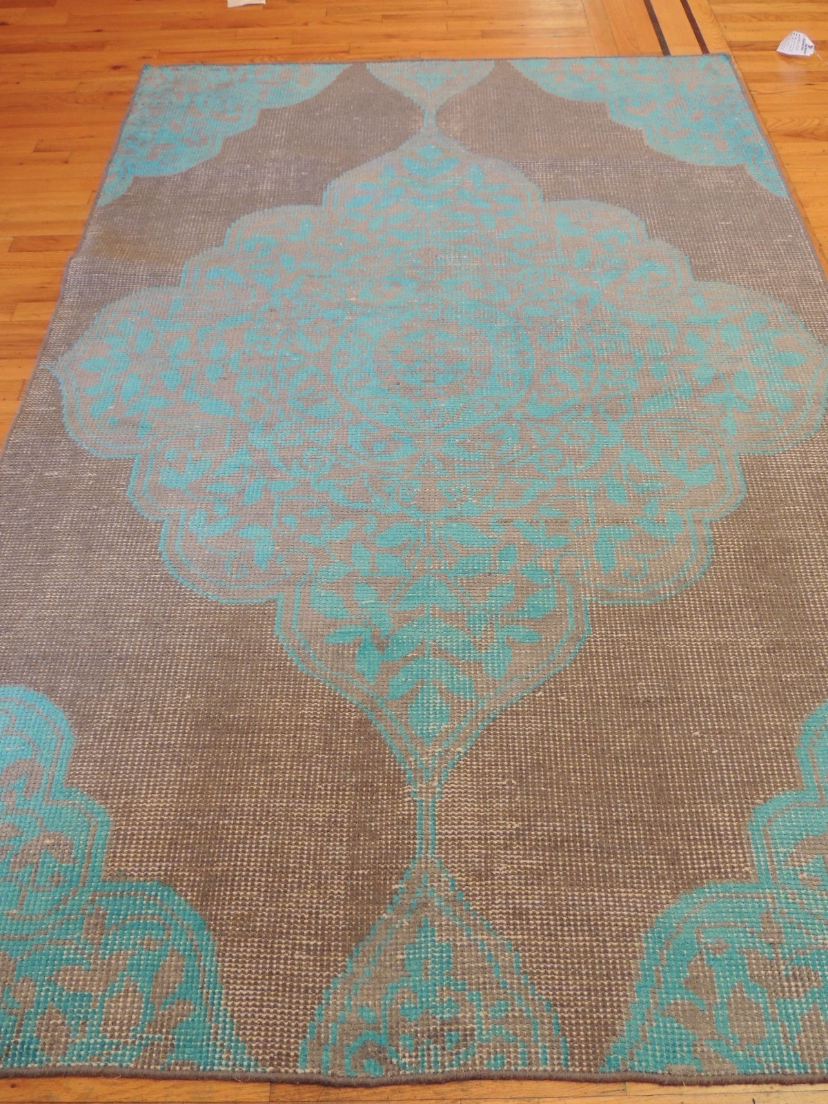 Modern 5x8, 5x7 Rug Vintage look area rug blue beige shabby chic faded