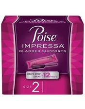 Poise Impressa 8 Count Incontinence Bladder Supports for Bladder Control Size 2