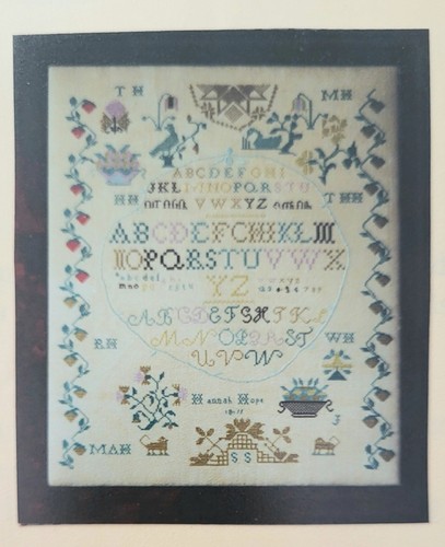 R & R REPRODUCTIONS HANNAH HOPE 1811 SAMPLER COUNTED CROSS STITCH CHART NEW - Picture 2 of 3