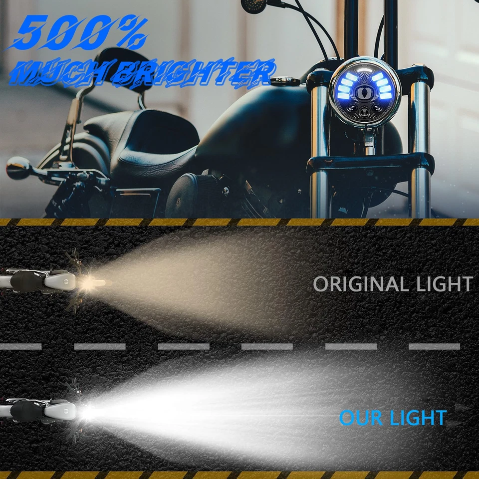 4PCS 5.75" 5-3/4 LED Headlights For Audi 100 Series LS GL Base Sedan 1971-1977 - Image 4 of 4