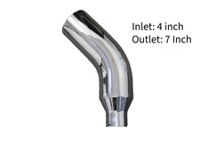 4 Inlet Diesel Exhaust Chrome Turndown Elbow Tip 23 Long - Various Outlets 4 Inlet Diesel Exhaust Chrome Turndown Elbow Tip 23 Long - Various Outlets
