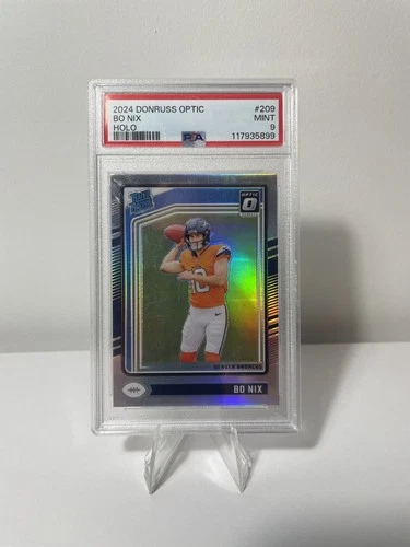2024 Panini Donruss Optic - Rated Rookie Holo - Bo Nix #209  - PSA 9 (RC)