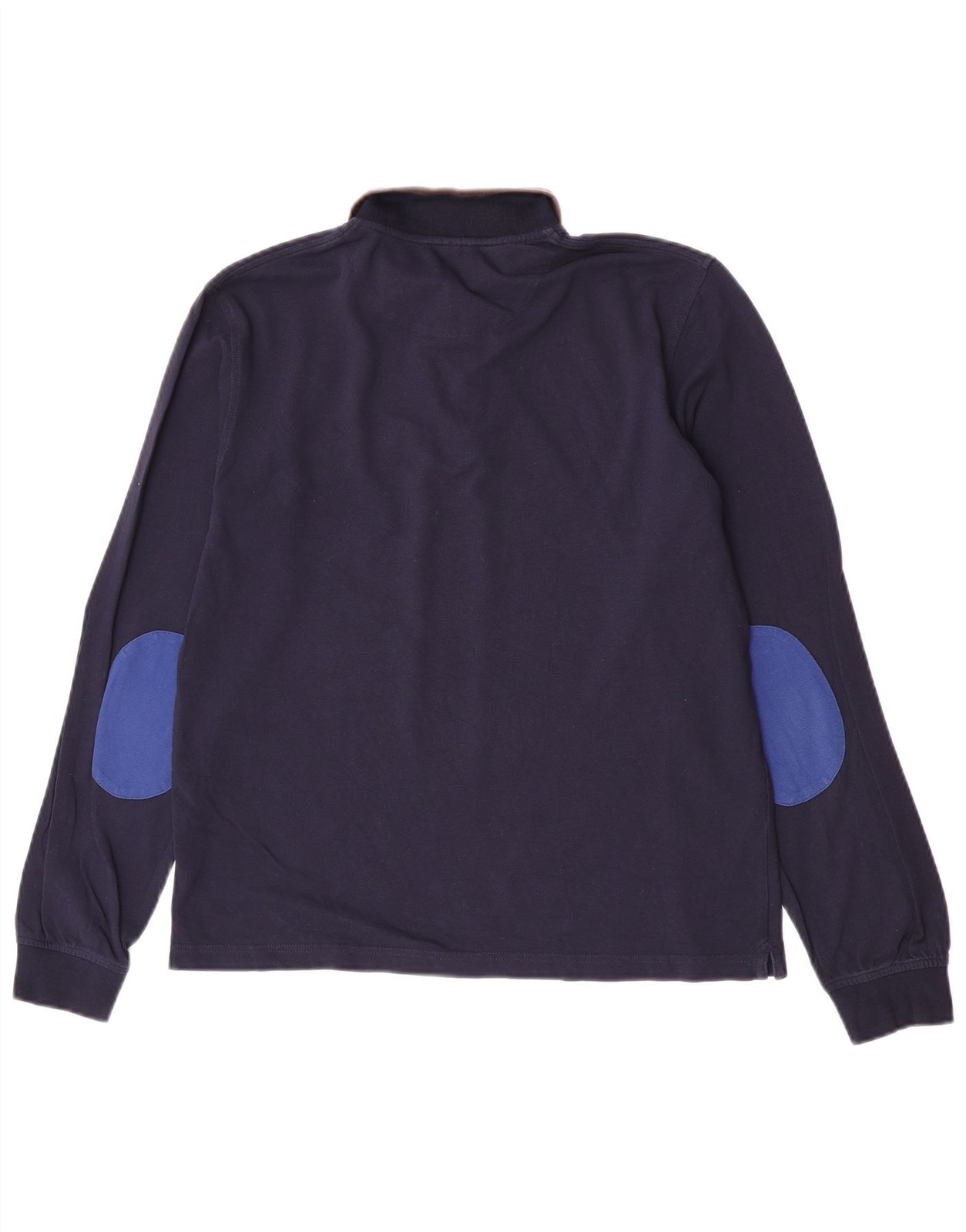 Sun68 Mens Long Sleeve Polo Shirt Large Navy Blue Cotton AG03 image 2